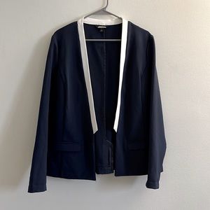 Project Runway Navy Blue and White Blazer